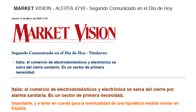 market vision comunicado