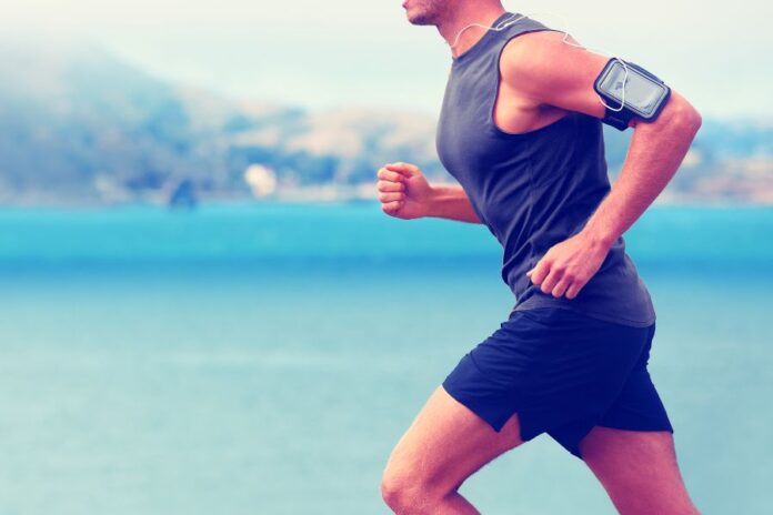 runner en la playa