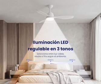 VENTILADOR TECHO ARTICA AVTECH18B BCO 18W 132 CM
