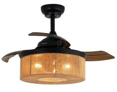 Ventilador de techo Cecotec EnergySilence 3600 DC 8624 - Luz, 50 W, 3 Aspas, Invisible,Madera,Marr&oacute;n