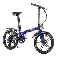 Bicicleta eléctrica Youin BK1350B Marbella Azul - 250 W, 25 máx. km/h, 40 km autonomía, ruedas 20"