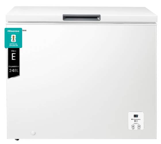 Congelador Hisense FT321D4AWLE - Clase E, 248 Litros, 85x97x63cm, C&iacute;clico, Blanco
