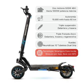 PATIN ELECTRICO SMARTGYRO DUAL MAX 2 2X500W