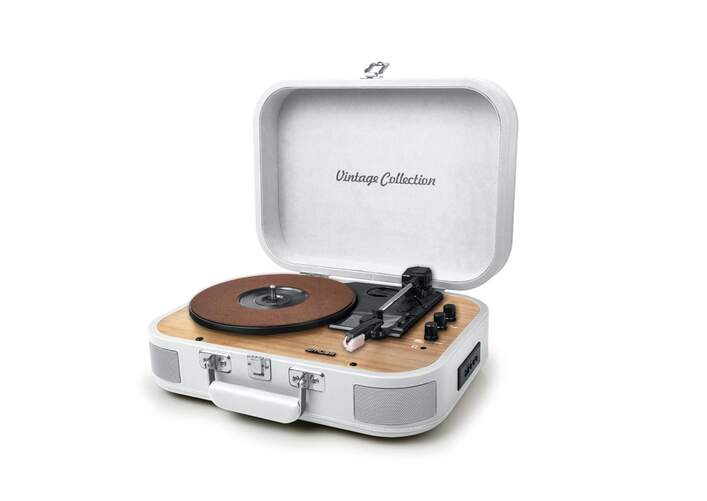 Giradiscos estéreo Muse MT-201WW Blanco - Bluetooth, 3 velocidades. USB, toma auriculares