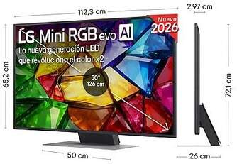 TV LG 50%%%quot; 50MRGB87B6B UHD MICRORGB A8 144HZ W26