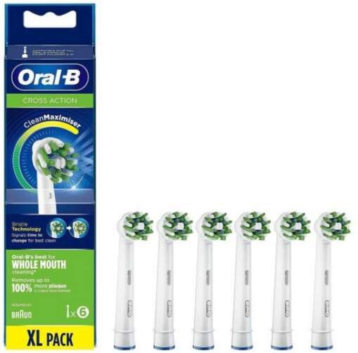 Accesorios Oral-B Cross Action  EB50 - Pack de 6 Recambios Oral B