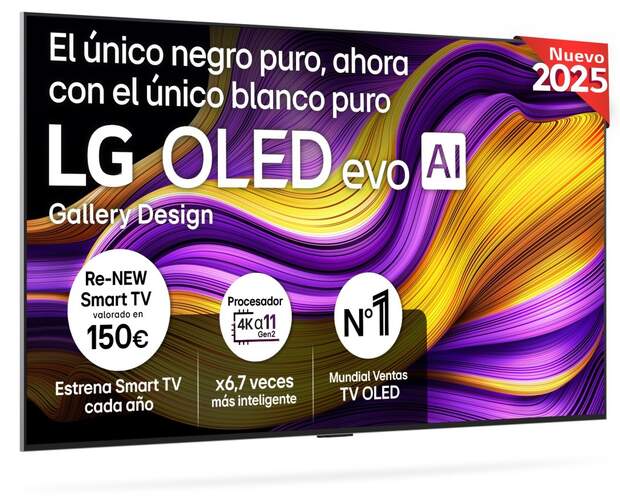 TV LG 65" OLED Evo 65G54LW - 4K Ultra HD, Alfa11, WebOS 25, 165 Hz, 60 W RMS, HDR10