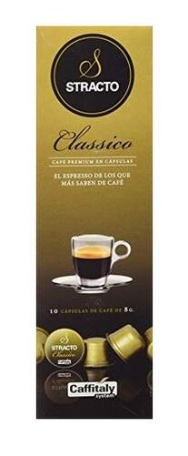 Cápsulas Café Caffitaly Stracto Classico Oro, Pack de 8 estuches de 10 cápsulas