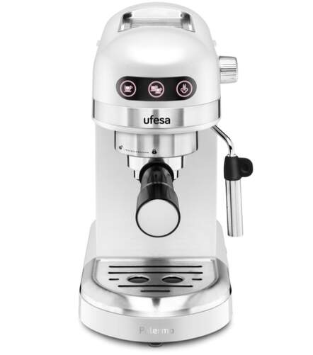 Cafetera Ufesa Palermo 20B - Thermoblock, 1350 W, 20 bares, 1,4 L, Vaporizador, Calientatazas