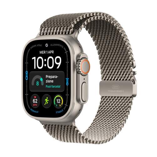 Apple Watch Ultra 4 GPS+Cellular - 49mm, 45h autonom&iacute;a, Bluetooth 5.3, talla L, Titanio