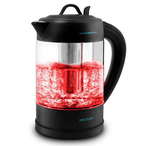 Hervidor Cecotec ThermoSense 390 Clear - 1,7 L, 2200 W, Negro