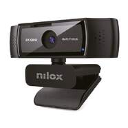 Webcam Nilox Automática NXWCA2K12 - Resolución 2K, conexión USB 2.0, Sensor CMOS, negra