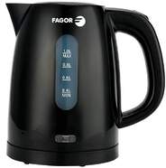 Hervidor Fagor Teya Noir - 2200 W, 1 litro, filtro extra&iacute;ble, base rotatoria 360&ordm;