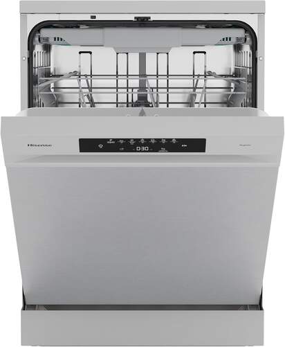 Lavavajillas Hisense HS643B90X - 15 Servicios, 44 dB, programa autom&aacute;tico, secado extra, Clase B