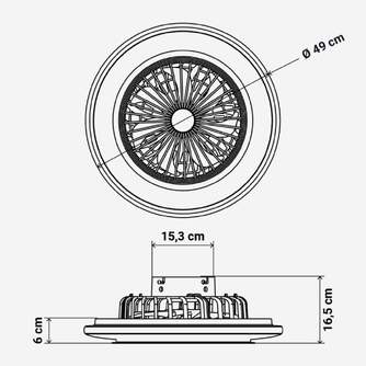 VENTILADOR TECHO U.BLUE KONA 7050W DC WIFI 50CM