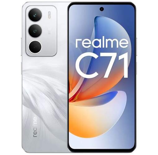 Realme C71 4/256 GB Blanco - 6,67" 120 Hz, Unisoc T725, Triple c&aacute;mara 50 MP, 6000 mAh