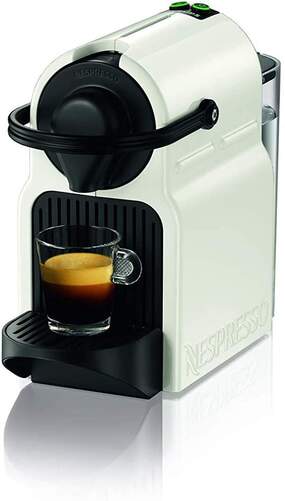 Cafetera Cápsulas Krups Nespresso Inissia XN1001 Blanca - 19 Bar, 1260W, Depósito 0.7L, Thermoblock