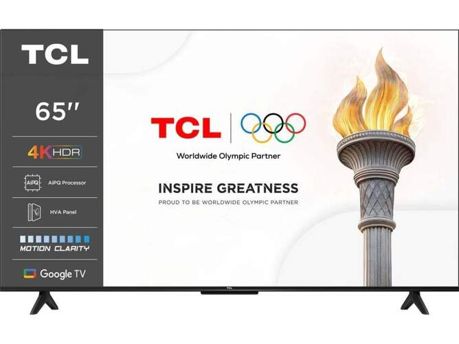 TV TCL 65" 65P61K - 4K Ultra HD, LED, Google TV, Smart TV, Dolby Audio, HDR