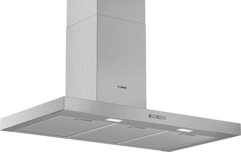 Campana decorativa Bosch DWB96BC50 - 90cm, 619m3/h, 62 dB, LED, 3 Potencias, Acero Inox