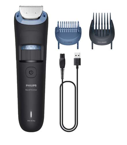 Barbero Philips BT3665/15 - Autonomía 80 Min, Wet&Dry, Carga 4h, Negro, Azul