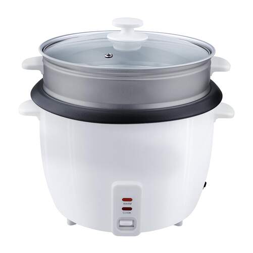 Arrocera Kuken 33950 - 1,8 L, 700 W, Vaso medidor y Cuchara, Blanco