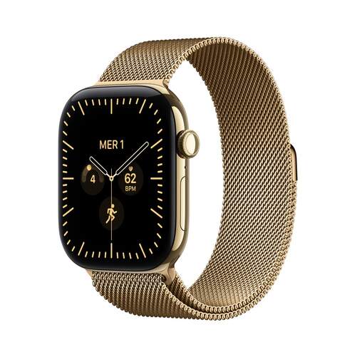 Apple Watch Series 12 GPS +Cellular - Oro Titanio, 46mm, frec. card&iacute;aca, 24h aut., GPS, talla S/M