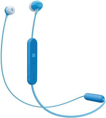 Auriculares Sony WI-C300L Azul - Inalámbricos 8h Aut., Micro, Bluetooth + NFC, 20-20.000Hz