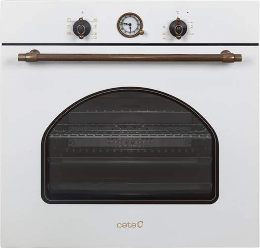 Horno Cata MRA7108WH - Clase A, 60 L, Rústico, Cobre, Blanco