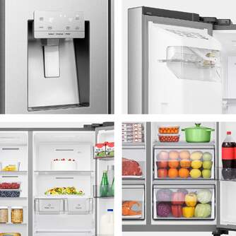 FRI. HISENSE RS818N4TIC1 180x91x72 NF DISP INOX