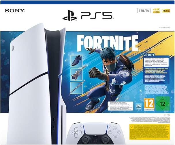 Sony PlayStation 5 Chasis Est&aacute;ndar E - Incluye mando y Fortnite Flowering Chaos