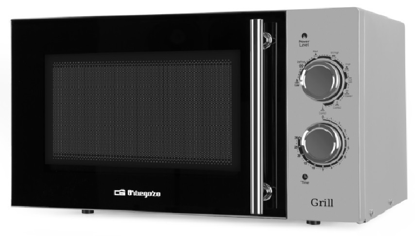 Microondas Orbegozo MIG2321 17771 - 23 L, Grill, 900 W, 5 Potencias, Cristal, Negro