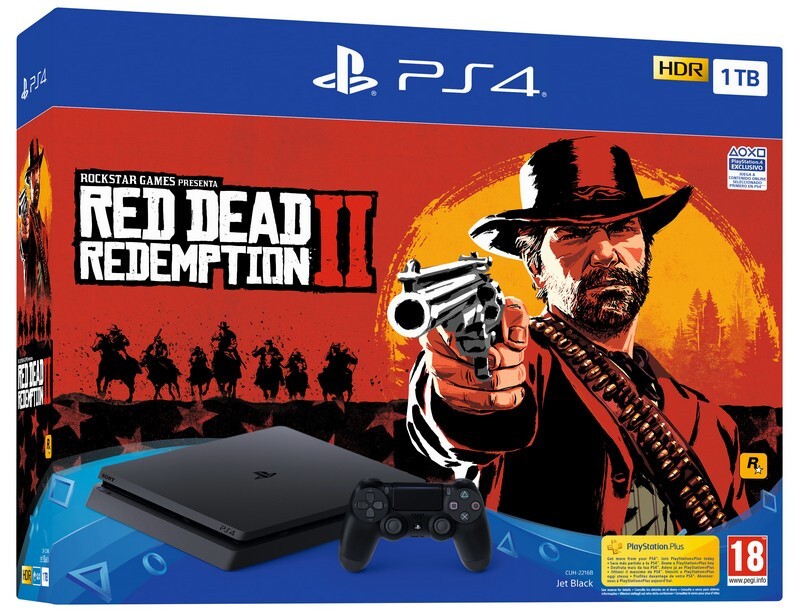 Consola Sony PS4 1TB HDR - Red Dead Redemption ll + Play Station Plus 14 Días
