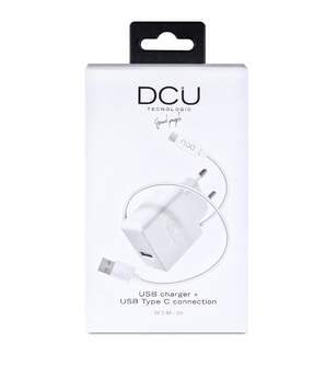 CARGADOR DCU 1XUSB A   CABLE USB C 1M