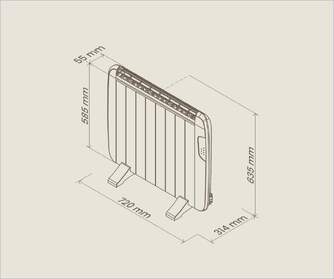 EMISOR SECO ARTICA AETS1200 1200W LCD WIFI