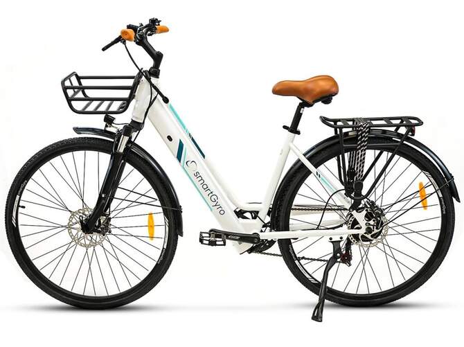 Bicicleta eléctrica SmartGyro Sunset White - 250 W, 10000 mAh (50 km aut.)