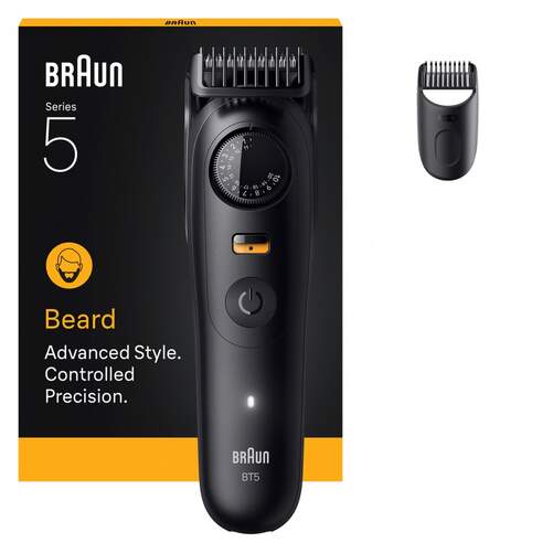 Barbero Braun BT5500 S5 Grocery - Autonomía 120 min, 2 Peines Precisión, Negro