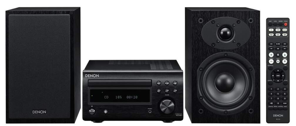 Cadena de Música Denon D-M41 Negro - 60W 2ch, HiFi, CD-RW y Bluetooth, Mando, Radio AM/FM