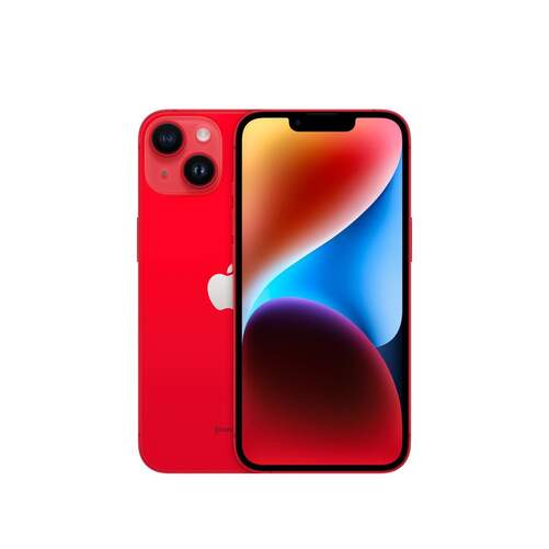 Apple iPhone 14 6/128GB Rojo - 6.1" Super Retina, 5G, Dual Cam 12Mpx, Photonic Engine, Chip A15, NFC