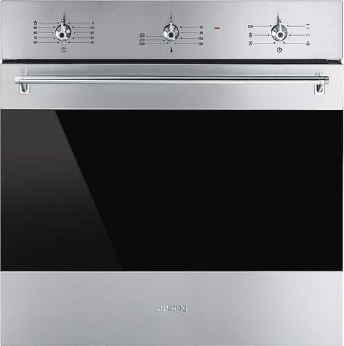 Horno Smeg SF6381X - Clase A, 70L, 6 Funciones, Programas Automáticos, Ventilador Tangencial, Inox