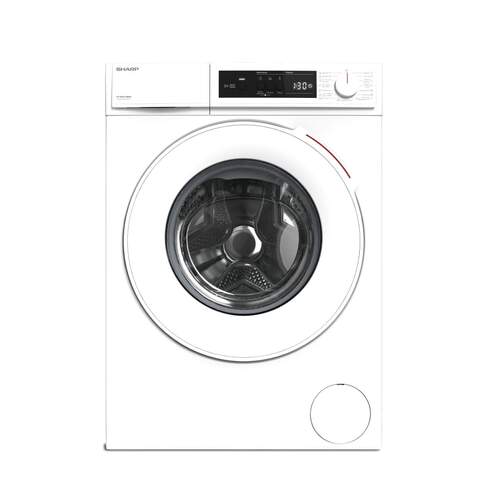 Lavadora Sharp ESNFA014DWNAES - 10 kg, 1400 rpm, Clase A, Display, Blanco