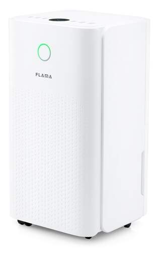 Deshumidificador Flama 1321FL Digital - 12 litros/día, Tanque de Agua 2 L, Filtro Extraíble, Blanco
