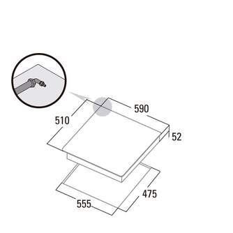 ENCIM. CATA SCI6021BK 3F CRISTALGAS NAT 08068405