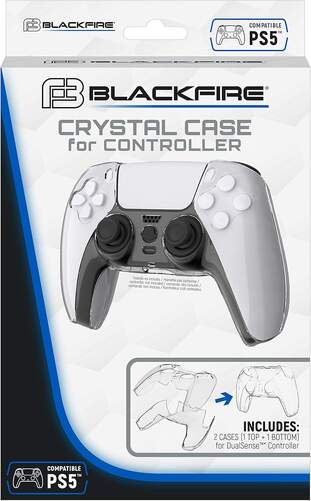 Carcasa Crystal Case Blackfire - Compatible con mandos de PlayStation 5