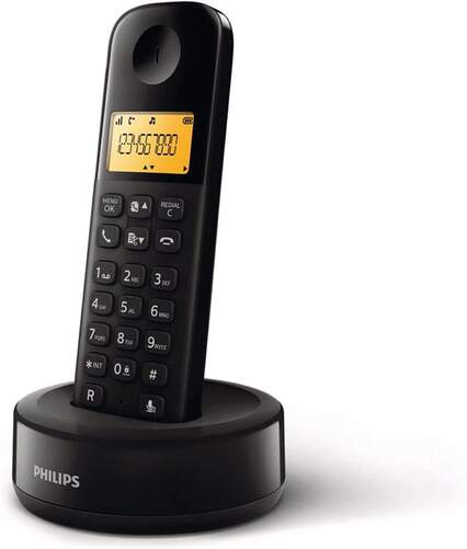 Teléfono Inalambrico Philips D1601B Negro
