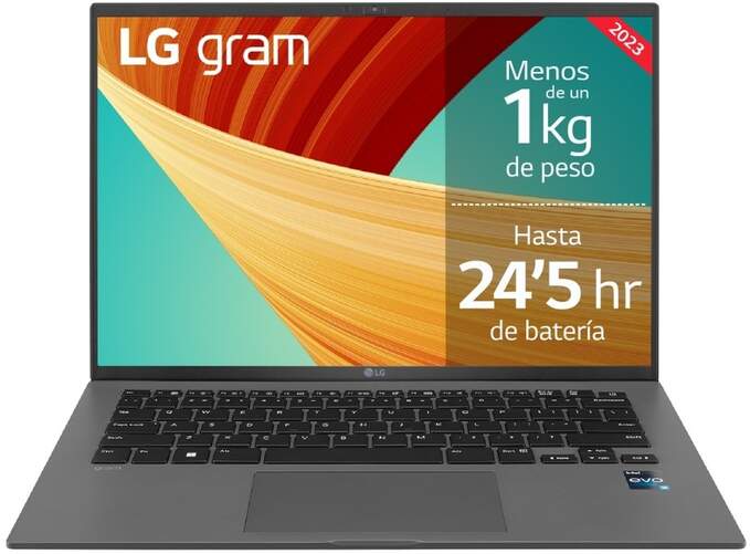 Ordenador Portátil LG 14Z90R - 14" WUXGA, i7-1360P (13ª Gen) 2.2GHz, 32/512GB, W11H, 999gr