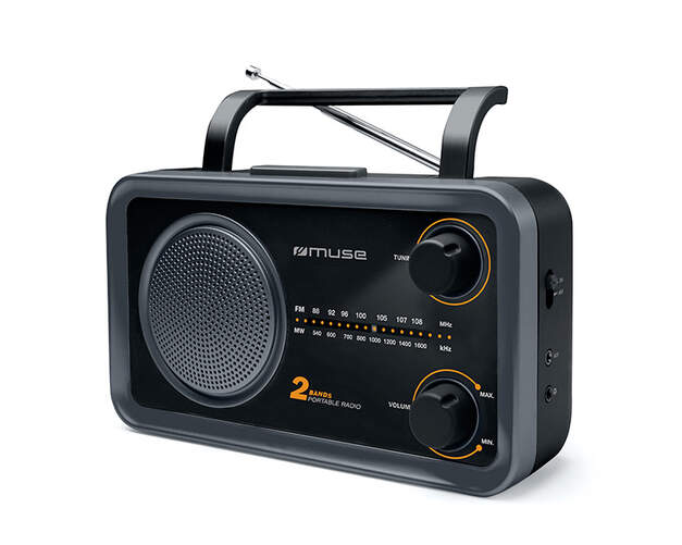 Radio portartil Muse M-06 - Radio FM/MW, antena externa telescópica, entrada de auriculares