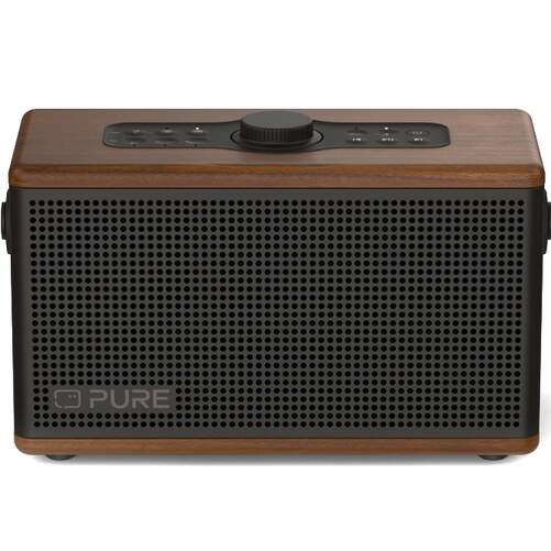 Altavoz Pure Classic Aura - Bluetooth 5.3, ambiente envolvente, marrón café/nogal, 40W