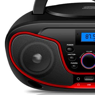 RAD/CD DAEWOO DW3013 USB BT NEGRO/ROJO