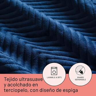 MANTA DAGA RELAX SUAVE AZUL 160X120 3P 6T LAVABLE