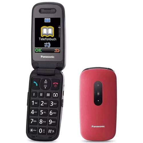 Teléfono Movil Panasonic KXTU446EXB Granate - 2,4", Despertador, calendario, recordatorio eventos